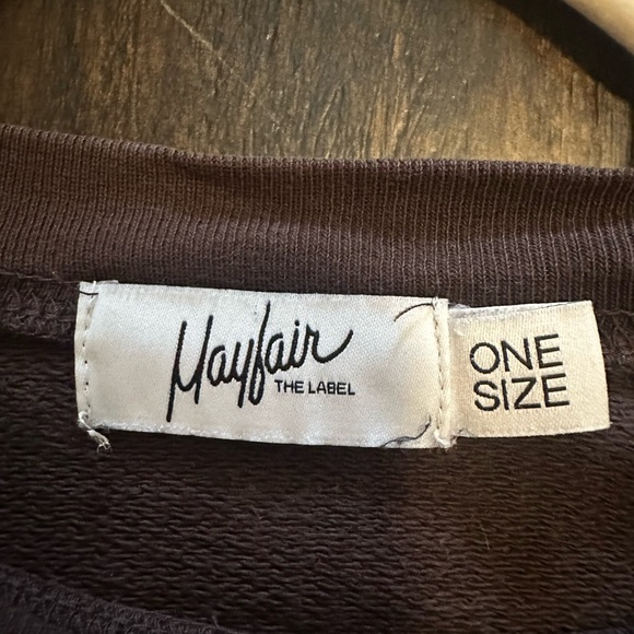 The Mayfair Group Athletic Club Crewneck Sweatshirt Brown One Size - Picture 5 of 5